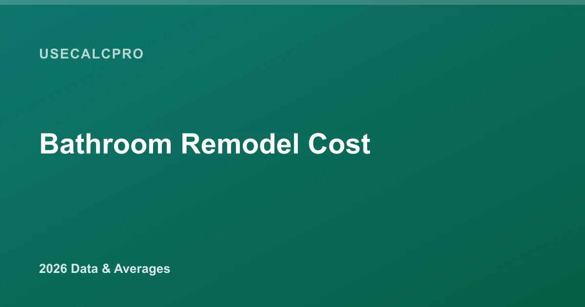 Bathroom Remodel Cost in 2026: Prices by Size, Scope, and Tier