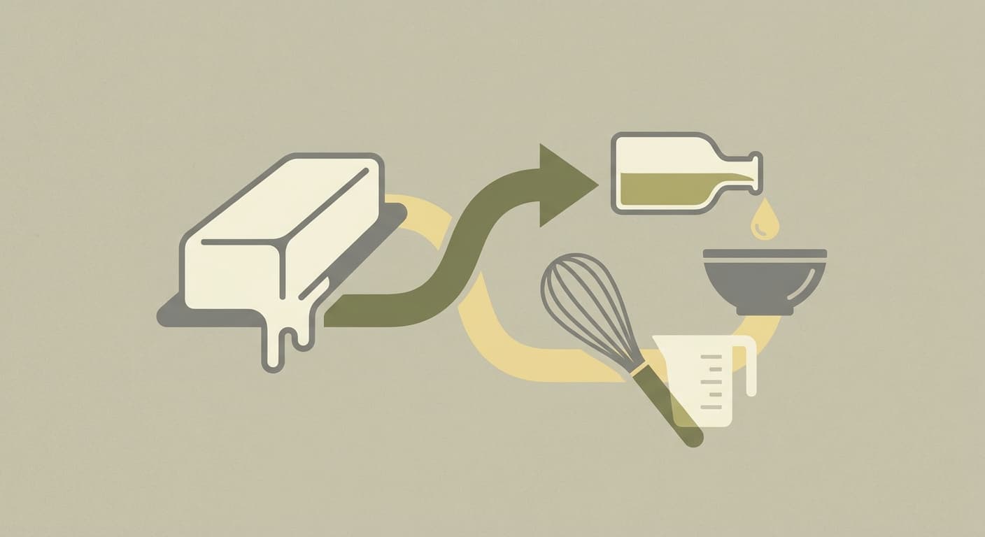 Butter to Oil Conversion for Baking (2026 Ratio Guide)