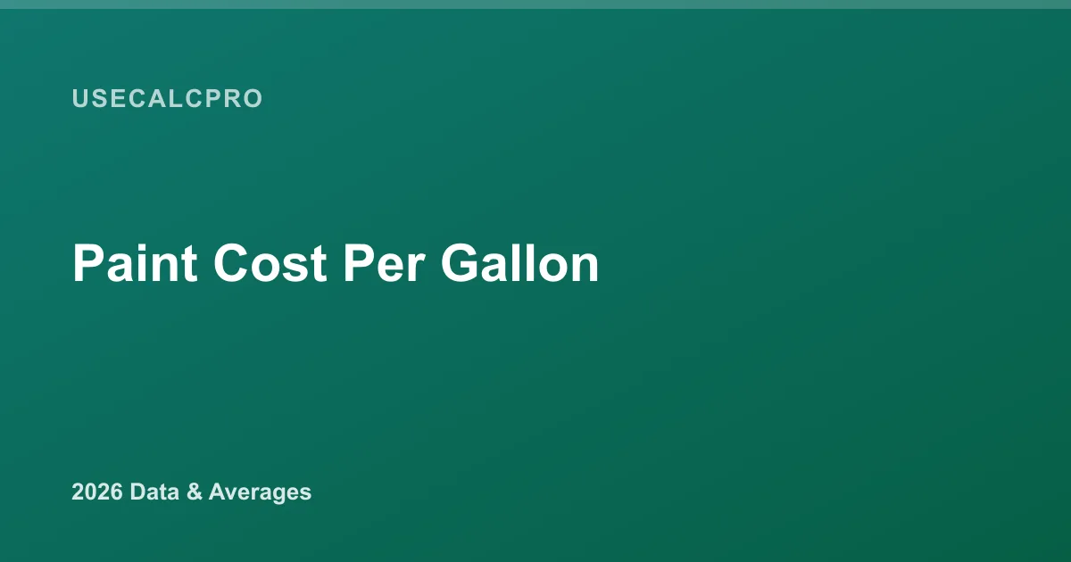 Paint Cost Per Gallon (2026): Interior & Exterior by Brand and Grade