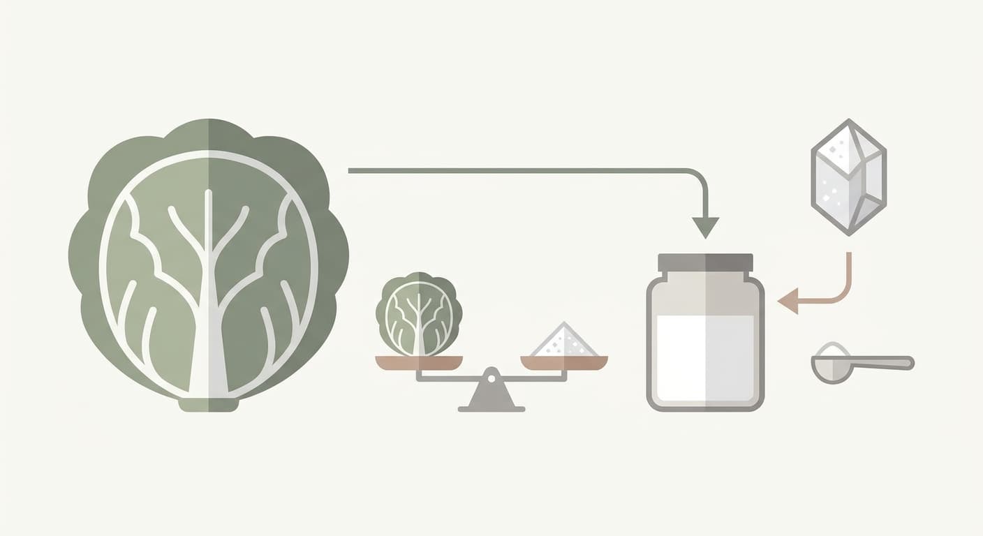 Salt to Cabbage Ratio for Sauerkraut by Weight (2026 Guide)