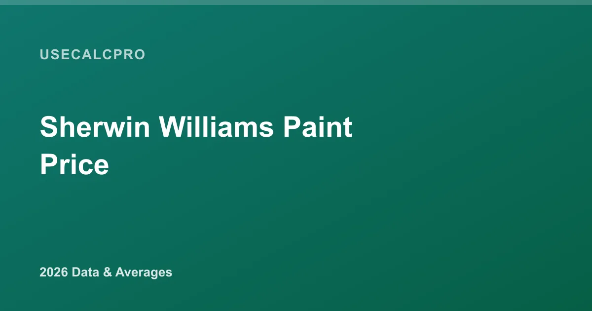 Sherwin-Williams Paint Price (2026): Cost Per Gallon by Product Line