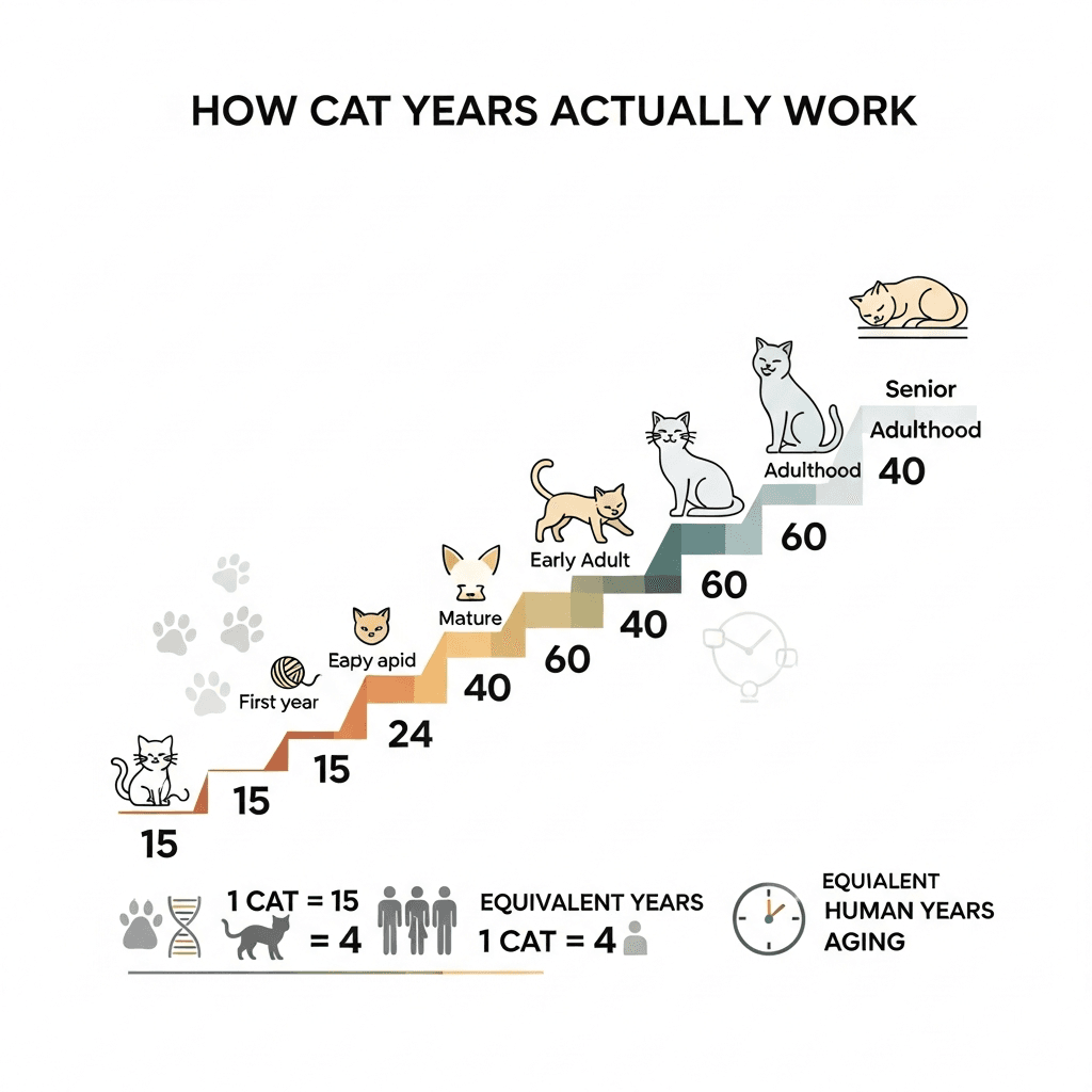 How Cat Years Actually Work: Why Indoor Cats Live a Decade Longer
