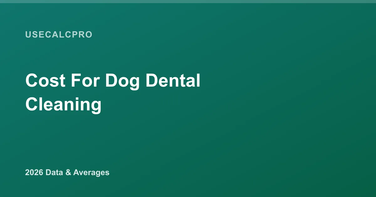Cost for Dog Dental Cleaning: 2026 Averages by Size & Extractions