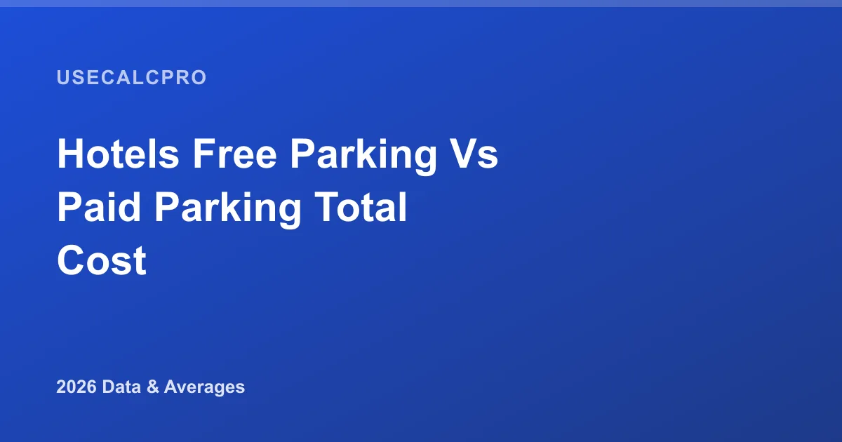 Hotels With Free Parking vs Paid Parking: Total Cost, Amenities, and Reviews Compared (2026)