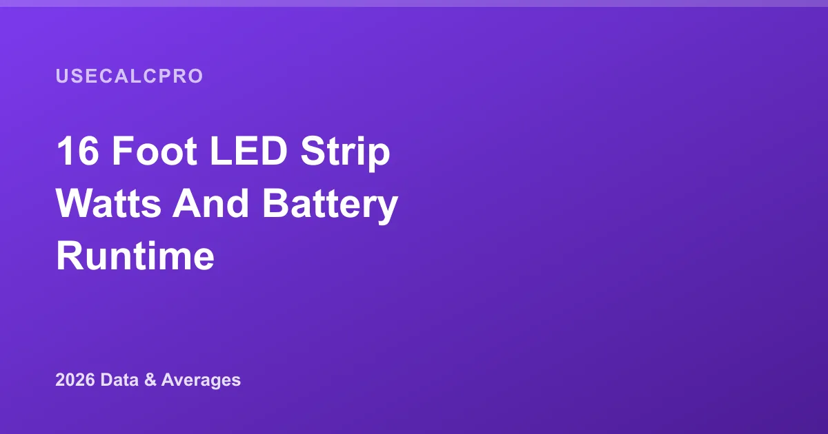 How Many Watts Does a 16-Foot LED Strip (USB-C) Need? + Battery Runtime (2026)