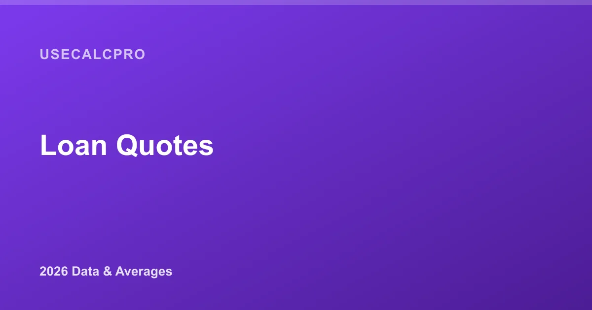 Loan Quotes: How to Compare Rates & Offers (2026)