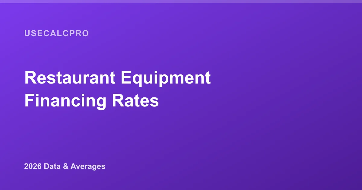 Restaurant Equipment Financing Rates (2026): Loan vs Lease vs SBA