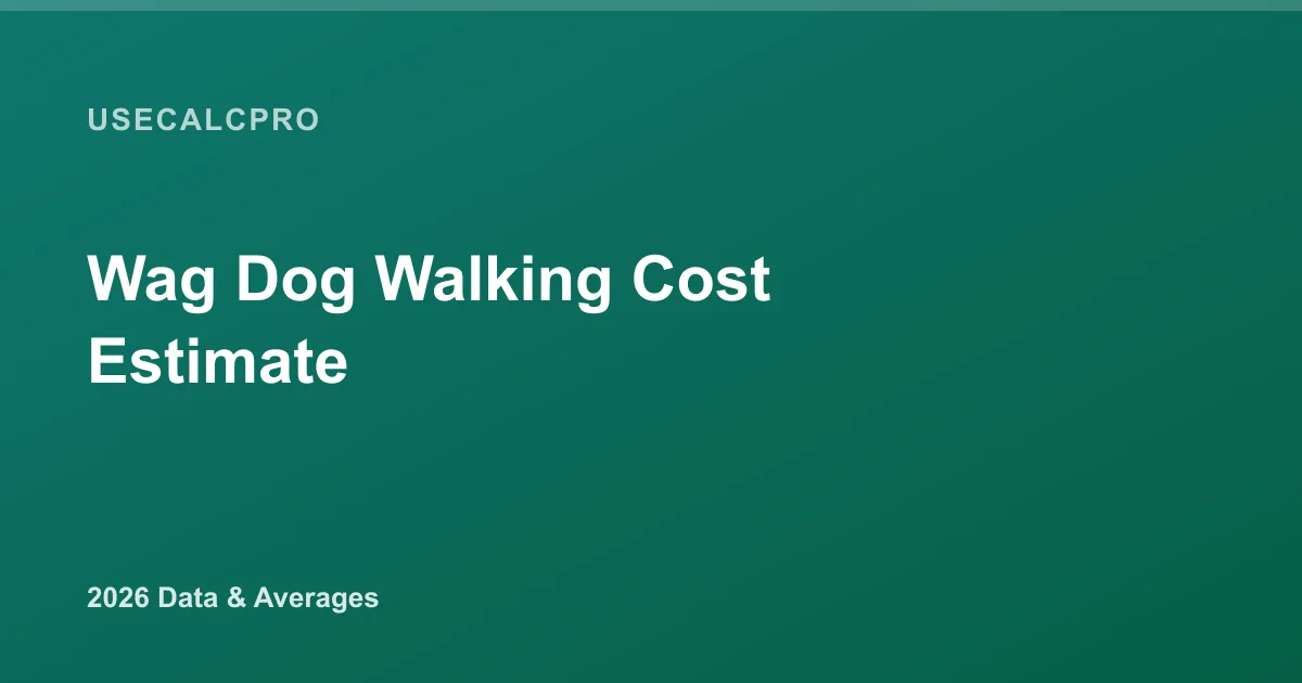 Wag Cost Estimate (2026): Walk, Drop-In, Overnight and Boarding Prices