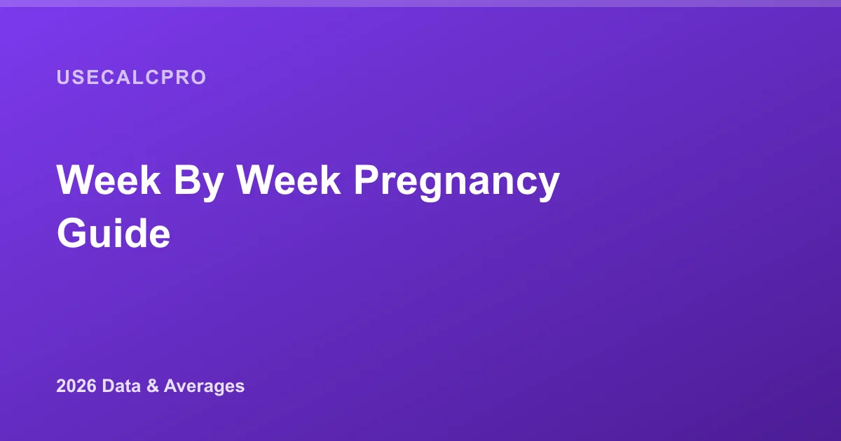 Week-by-Week Pregnancy Guide: Trimesters, Due Date and Milestones (2026)