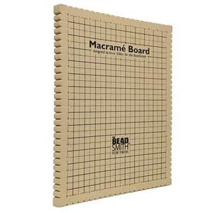 The Beadsmith Macrame Board, 11.5 x 15.5 inches, 0.5-inch-Thick Foam, 10x14 Grid for Measuring, Bracelet Project with Instructions Included, Create Macrame and Knotting Creations