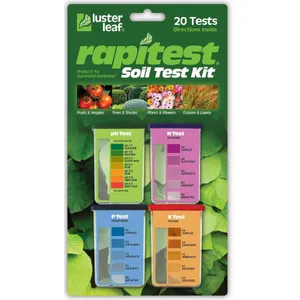Rapitest Soil Test Kit for Gardens, Vegetables, Flowers and Lawns. USA designed and assembled soil tester completely, quickly and accurately measures/analyzes soil pH acidity and garden nutrients.