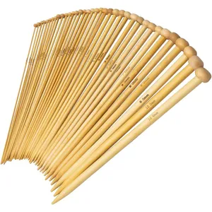 36PCS Bamboo Knitting Needles Set 9 Inches