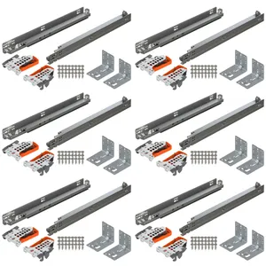 Blum TANDEM plus BLUMOTION Concealed Undermount Drawer Slides (Runners) Kit, 21-Inch, Full Extension, Soft-Close, Steel, 100 lb. Load Capacity for Wood Drawers (6 Kits)