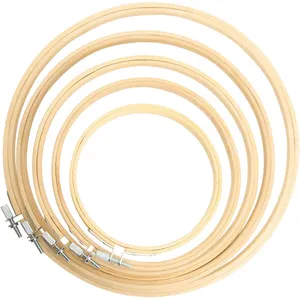 Similane Bamboo Embroidery Hoop Set 5-Pack