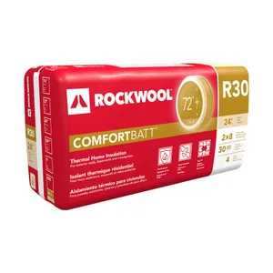 Rockwool RXCB3023, ComfortBatt R30 Stone Wool Batt Insulation, 7.25" x 23" x 47", Covers 30 sq. feet and 24" framing Width, Fire Resistant