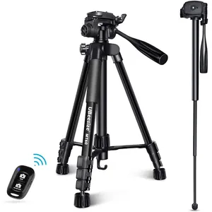 UBeesize 60" Aluminum Tripod with Phone Mount