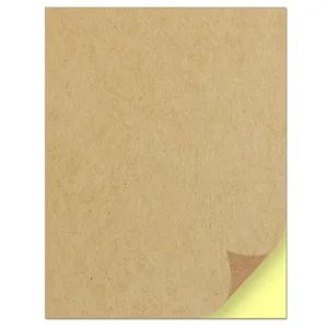 30 Sheets, Kraft Sticker Paper Labels, Laser/Inkjet Printing - Letter Size (8.5 x 11)