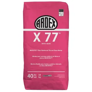 ARDEX X 77 MICROTEC Polymer-Modified Thinset Mortar – Fiber Reinforced Tile and Stone Adhesive for Porcelain, Ceramic, Natural Stone, Large Format Tile, White, 40 lbs Bag (16013)