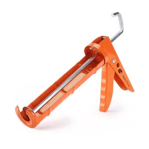 Bates- Caulking Gun, 10:1 Thrust Ratio, Orange, No Drip Sealant Gun | Silicone Application Tool for Home Repair, Bathroom and Kitchen Sealing Work