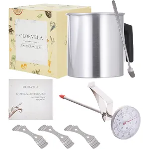 Olorvela Candle Making Pouring Pot with Thermometer