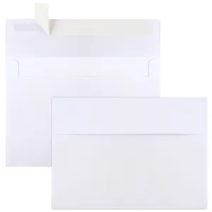 50 Packs 5x7 Envelopes, White A7 5x7 Envelopes for Invitations, Printable, Self Seal for Weddings, Photos, Postcards, Greeting Cards, Mailing