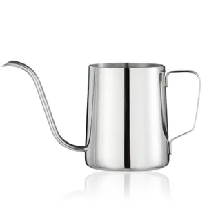 PARACITY Pour Over Kettle, Gooseneck Spout Coffee Tea Pot,12OZ Hanging Ear Hand Blunt Long Narrow Drip Cup Gooseneck Kettle, Camping Coffee Pot for Travel Outdoor(Stainless Steel)