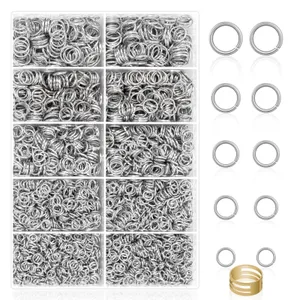 PAXCOO 4600Pcs Silver Jump Rings with Jump Rings Open/Close Tools for Jewelry Making and Necklace Repair (Assorted Sizes)
