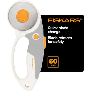 Fiskars 60mm Rotary Cutter Ergonomic Titanium