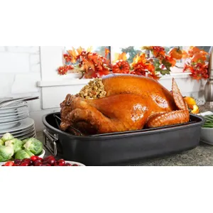 Delux Turkey Roaster Set with Carving Knife & Fork