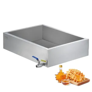 VEVOR Maple Syrup Evaporator Pan, 11.2 Gal, 24 x 18 x 6 Inch Maple Syrup, 304 Stainless Steel Maple Syrup Pan, Evaporator Pan with 1 Valve and 3 Heating Methods, for Home, Outdoor