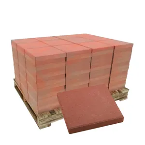 River Red Square Concrete Step Stone (12 in. x 12 in. x 1.5 in.) Full Pallet of 168 Units - Delivered by Waterpallets
