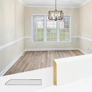 Art3d Wall Baseboard Molding Trim – 4 Pack Premium MDF Skirting Board, Paintable, Warp-Resistant & Durable, Easy DIY Installation for Home & Office, 32 ft. Total Coverage (White 1)