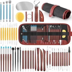 Pottery Tool Set 42pcs with Trimming Wire & Ribs