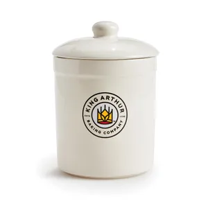 King Arthur Baking Company Classic Sourdough Storage Crock, Ceramic, Non-Reactive Glaze, 1-Quart Capacity