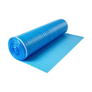 VEVOR Floor Underlayment 200 sq. ft/Roll, 3-in-1 3 mm Thick Flooring Padding with Tape & Vapor Barrier, Heavy Duty EPE Foam with Blue PE, Soundproofing and Noise Reduction,for Laminate Wood Floors