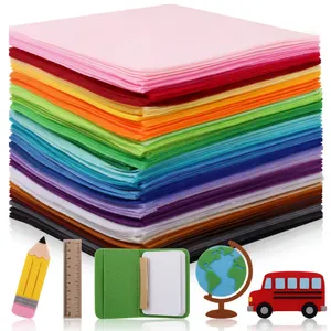 Moukeren 180 Pcs 9.8 x 9.8 Inch Felt Sheets Bulk for Craft-20 Assorted Colors Stiff Felt Fabric Squares for Mother Day Graduation Festival Holiday DIY Craft Sewing Nonwoven Patchwork